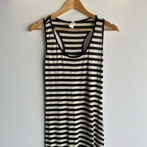 Espresso Black and White Striped Maxi Dress 54’’ in length